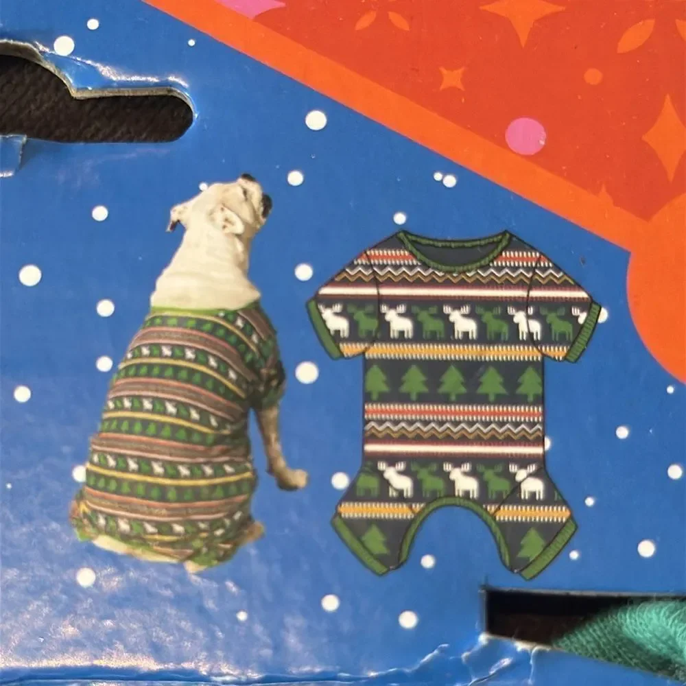 Vibrant Life Christmas Themed Pet Dog Cat Pajamas Size S NEW